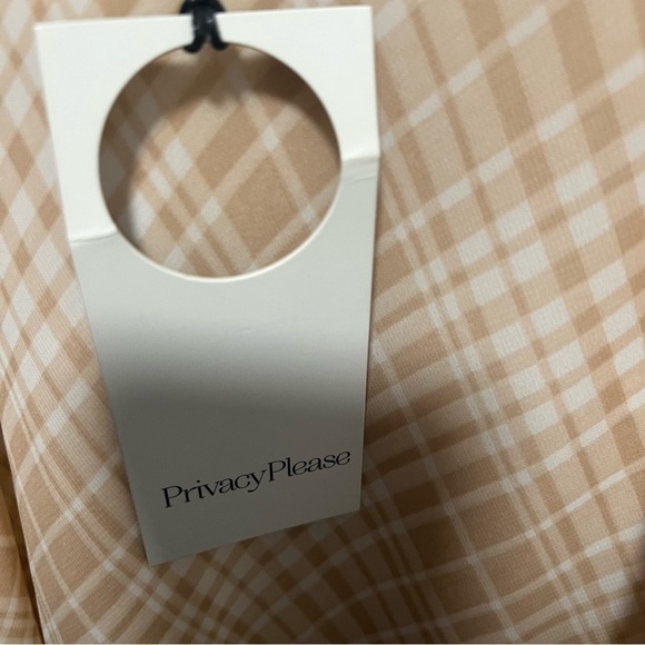 Privacy Please Ramsay Plaid tan Mini Dress, New with Tags - Picture 5 of 7